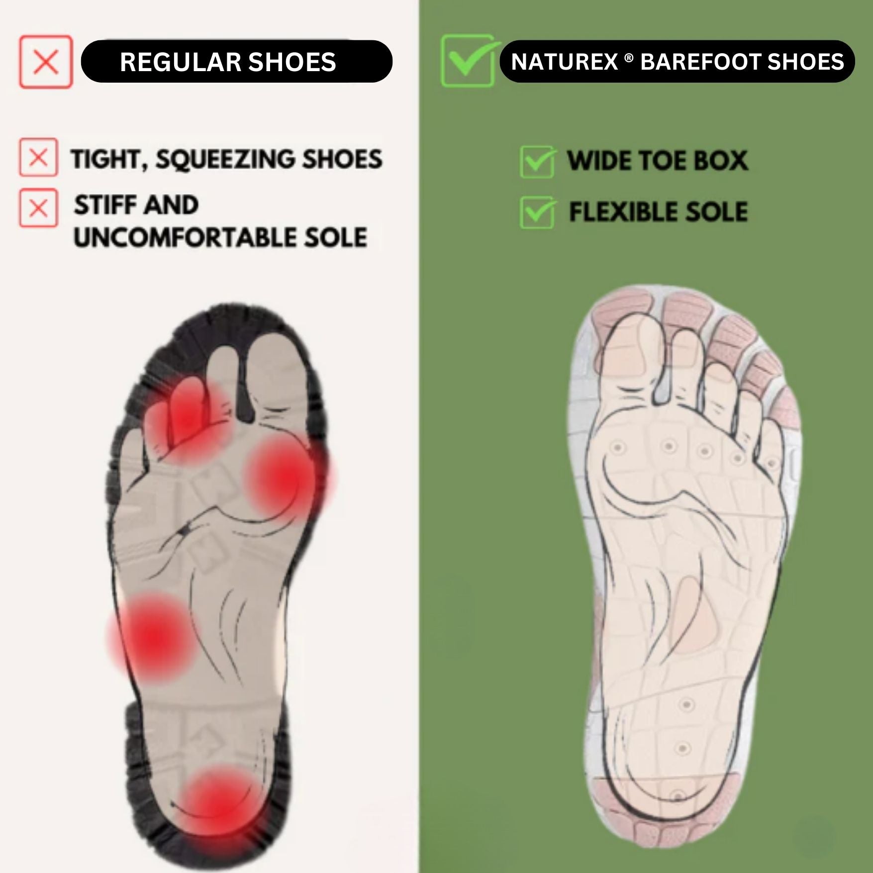 NATUREX ® Orthopedic Non-slip Barefoot Shoes